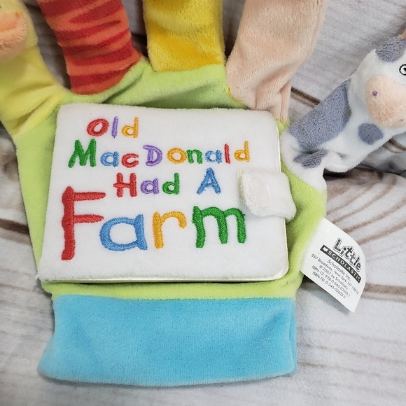 Scholastic Old MacDonald Plush Hand Puppet Board Book Farm Animals 2007 - Picture 4 of 11